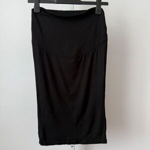 Boob Design Maternity Maxi Skirt Black Viscose Elastane Jersey Stretchy S